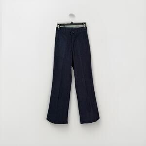 VTG 70s 80s Carolina Classic Indigo Hippy Disco Flare Wide 25x32 Denim Jeans